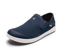 OLUKAI Moku Slip-On Herren-Bootsschuhe, verbesserte Griffigkeit und Traktion, leichtes und atmungsaktives Mesh, bequeme Passform, ganztägiges Tragen, Trenchblue/Trenchblue, 43 EU