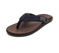 OLUKAI Tuahine wasserdichte Leder-Sandalen für Herren, vielseitige Strand-Flip-Flops, Fußgewölbeunterstützung und bequeme Passform, leicht und langlebig, verbesserte Griffigkeit und Traktion
