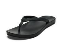 OLUKAI Uiki Damen Strandsandale, schnelltrocknende Flip-Flop-Slides, wasserabweisend, Nassgriff-Sohlen und formgepresstes Fußbett, Lava Rock/Lava Rock, 39.5 EU