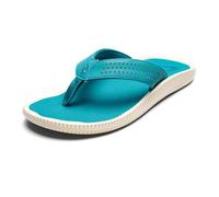 OLUKAI Ulele Herren-Strandsandalen, wasserabweisend, Flip-Flops, Unterstützung des Fußgewölbes und bequeme Passform, leicht und langlebig, verbesserter Halt und Traktion, Tropic Blue/Tropic Blue, 44