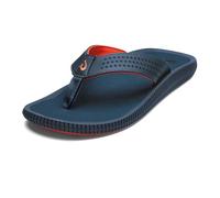 OLUKAI Ulele Strandsandalen für Herren, wasserabweisend, Flip-Flops, Unterstützung des Fußgewölbes und bequeme Passform, leicht und langlebig, verbesserte Griffigkeit und Traktion, Lagoon/Lagoon, 44.5