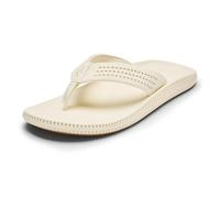 OLUKAI Ulele Strandsandalen für Herren, wasserabweisend, Flip-Flops, Unterstützung des Fußgewölbes und bequeme Passform, leicht und langlebig, verbesserte Griffigkeit und Traktion, White Sand/White