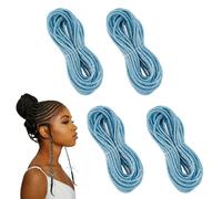 OLYCRAFT 4 Stück 20 m Blaue Dreadlock Zöpfe Haarschmuck Haarschnüre Für Zöpfe Styling Haare Flechtschnur Flechthaar Deko Schimmernde Elastische Kordel Ornament Für Afrikanische Zöpfe