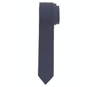 Krawatte OLYMP "Slim Krawatte", Herren, blau (marine), Seide, unifarben, Krawatten (70732663-0) marine