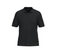 Poloshirt OLYMP "Strick Casual", Herren, Gr. M, schwarz, Feinstrick, Obermaterial: 50% Baumwolle, 50% Lyocell, unifarben, regular fit hüftbedeckend, Rippbündchen, Shirts, mit geripptem Kragen, unifarb
