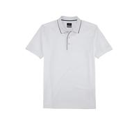 Poloshirt OLYMP "OLYMP Casual Wirk", Herren, Gr. 4XL, weiß, 51% Baumwolle, 49% Polyester, Shirts (56002614-4XL) weiß