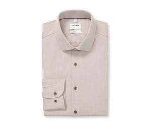 OLYMP - Body fit: Businesshemd 24/Seven beige - Gr. - 44