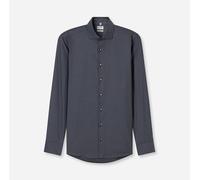 Langarmhemd OLYMP "Level 5", Damen, Gr. 41, N-Gr, anthrazit, Web, Obermaterial: 97% Baumwolle, 3% Elastolefin, 2-Knopf-Manschette, Hemden, Businesshemd, body fit, Royal-Kentkragen, unifarben (22911502