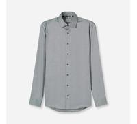 Businesshemd OLYMP "OLYMP Level Five, body fit, Businesshemd, New York Kent", Jungen, Gr. 44, Normaler Arm, grau, grün, 97% Baumwolle, 3% Elastolefin, Hemden (70223442-44) grau, grün