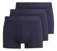 Boxershorts OLYMP, Herren, Gr. M, 3 Stk., blau (marine), Obermaterial: 95% Baumwolle, 5% Elasthan, Unterhosen, mit Ton-in-Ton Markenlogo (40444325-M) marine