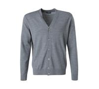 OLYMP Herren Strickjacke Casual.Strick,Single Jersey,978 Knit Regular fit,Silbergrau 63,XL