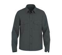 Hemdjacke OLYMP, Herren, Gr. L, marine, Web, Obermaterial: 55% Leinen, 45% Baumwolle, normal, 1-Knopf-Manschette, Jacken, Overshirt, Leinen, Modern Fit, Kentkragen (97117307-L) marine