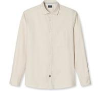 Flanellhemd OLYMP, Herren, Gr. XL, N-Gr, beige, Flanell, Obermaterial: 100% Baumwolle, casual, Langarm 1-Knopf-Manschette, Hemden, casual, modern fit, Kentkragen, unifarben (46361030-XL) beige