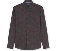 Langarmhemd OLYMP "OLYMP Casual, Regular Fit, Button-down", Herren, Gr. S, Normaler Arm, braun (marine), 100% Baumwolle, Hemden (74084817-S) marine