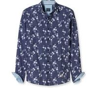 Langarmhemd OLYMP "OLYMP Casual, regular fit, Kent", Herren, Gr. L, Normaler Arm, marine, 100% Baumwolle, Hemden (90781645-L) marine