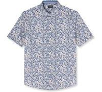 Kurzarmhemd OLYMP "OLYMP Casual, regular fit, Kent", Herren, Gr. L, Normaler Arm, bunt (blau), 100% Baumwolle, Hemden (14716425-L) blau