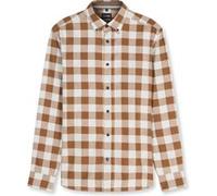 Langarmhemd OLYMP "OLYMP Casual, Regular Fit, Button-down", Herren, Gr. XL, Normaler Arm, braun (caramel), 70% Baumwolle, 30% Lyocell, Hemden (51723555-XL) caramel