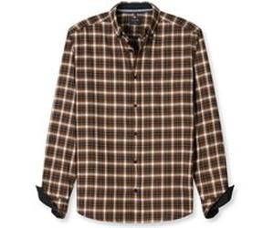 OLYMP Casual, Freizeithemd, regular fit, Braun, Karo, Button-down, XXL (40748427XXL)