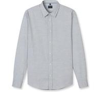 Langarmhemd OLYMP "OLYMP Casual, regular fit, Kent", Herren, Gr. M, Normaler Arm, grau, 100% Baumwolle, Hemden (25177136-M) grau