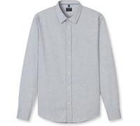 Langarmhemd OLYMP "OLYMP Casual, regular fit, Kent", Herren, Gr. XXL, Normaler Arm, grau, 100% Baumwolle, Hemden (25177136-XXL) grau