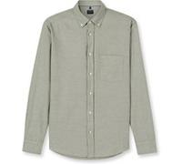Langarmhemd OLYMP "OLYMP Casual, regular fit, Button-down", Herren, Gr. M, Normaler Arm, oliv, 100% Baumwolle, Hemden (33424609-M) oliv
