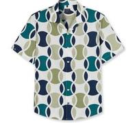 Kurzarmhemd OLYMP "OLYMP Casual, regular fit, Reverskragen", Herren, Gr. M, Normaler Arm, oliv, 85% Modal, 15% Polyester, Hemden (89188013-M) oliv