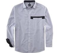 OLYMP Casual, Freizeithemd, relaxed fit, Schwarz, Streifen, Kent, M (40924468M)
