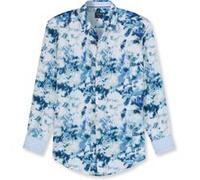 Langarmhemd OLYMP "OLYMP Casual, regular fit, Kent", Herren, Gr. S, Normaler Arm, blau, 100% Leinen, Hemden (46713145-S) blau