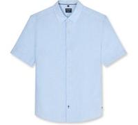 OLYMP Casual Regular Fit Leinenhemd hellblau, Einfarbig