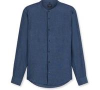 OLYMP Casual Regular Fit Leinenhemd blau, Einfarbig