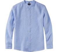 OLYMP Casual, Leinenhemd, regular fit, Blau, Stehkragen, S (40465411S)