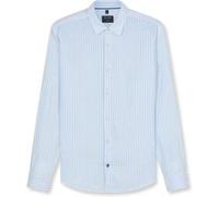 OLYMP Herren Freizeithemd Langarm 405014,Streifen Weissfond,059 Casual 22,Kent-Kragen,hellblau 10,L