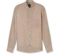 OLYMP Casual, Leinenhemd, regular fit, Braun, Kent, M (40707422M)
