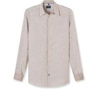 OLYMP Casual, Leinenhemd, regular fit, Braun, Streifen, Kent, L (40501428L)