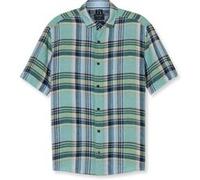 OLYMP Casual Regular Fit Leinenhemd grün, Kariert