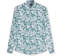 Langarmhemd OLYMP "OLYMP Casual, regular fit, Kent", Herren, Gr. M, Normaler Arm, smaragd, 100% Leinen, Hemden (20465847-M) smaragd