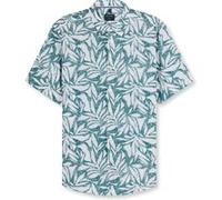 OLYMP Casual, Leinenhemd, Regular Fit, Grün, Kurzarm, Kent, XXL (40861288XXL)
