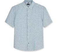 Kurzarmhemd OLYMP "OLYMP Casual, regular fit, Kent", Herren, Gr. XL, Normaler Arm, smaragd, 100% Leinen, Hemden (38118308-XL) smaragd