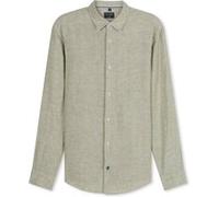 OLYMP Casual Regular Fit Leinenhemd oliv, Einfarbig