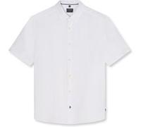 Kurzarmhemd OLYMP "OLYMP Casual, Regular Fit, Kent", Herren, Gr. 4XL, Normaler Arm, weiß, 100% Leinen, Hemden (56599617-4XL) weiß