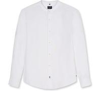 Langarmhemd OLYMP "OLYMP Casual, regular fit, Stehkragen", Herren, Gr. XXL, Normaler Arm, weiß, 100% Leinen, Hemden (56758166-XXL) weiß