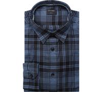OLYMP Casual Regular Fit Flanellhemd blau, Kariert