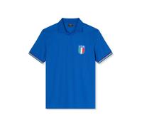 OLYMP Casual Regular Fit Halbarmpullover blau, Einfarbig