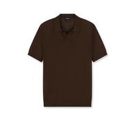 OLYMP Casual Regular Fit Halbarmpullover braun, Einfarbig