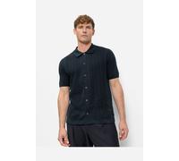 OLYMP Casual Regular Fit Halbarmpullover marine, Zopfmuster