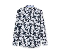 OLYMP Casual Regular Fit Hemd blau, Bedruckt