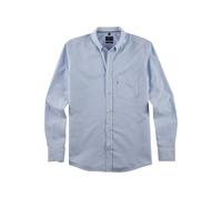 Langarmhemd OLYMP "OLYMP Casual, regular fit, Button-down", Herren, Gr. XS, Normaler Arm, blau, 100% Baumwolle, Hemden (84113241-XS) blau