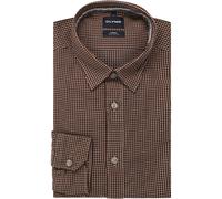 Langarmhemd OLYMP "OLYMP Casual, Regular Fit, Kent", Herren, Gr. L, Normaler Arm, braun (caramel), 100% Baumwolle, Hemden (17226010-L) caramel