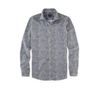 OLYMP Casual Regular Fit Hemd graugrün, Bedruckt
