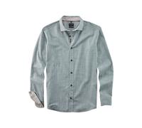 OLYMP Casual Regular Fit Hemd graugrün, Einfarbig